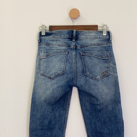 Express - Distressed Stonewashed Ankle Legging MIA Mid Rise Size 0R - Picture 9 of 12